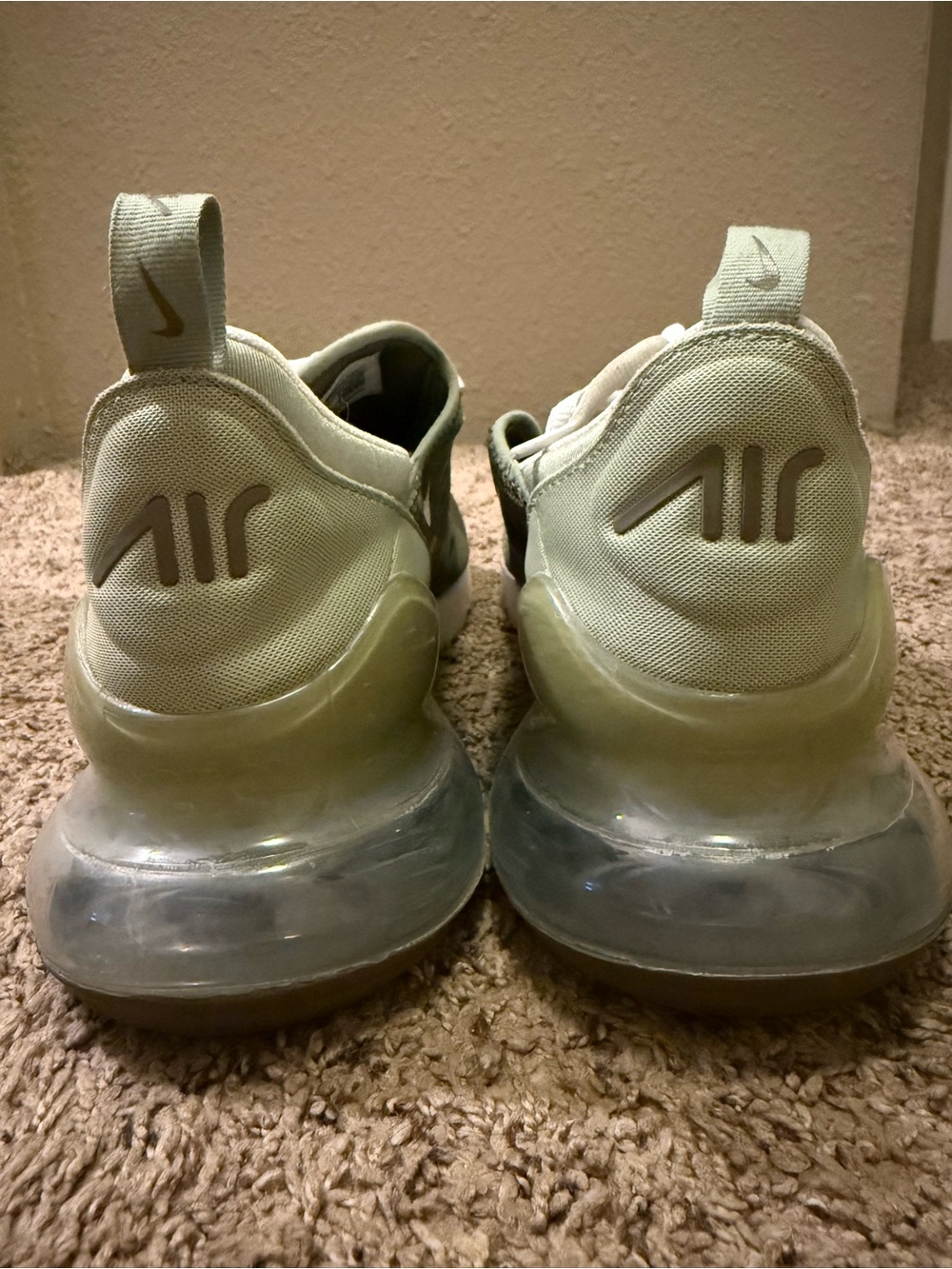 Nike Men’s Air Max 270 Sneakers - Olive Green & White - Picture 4 of 6